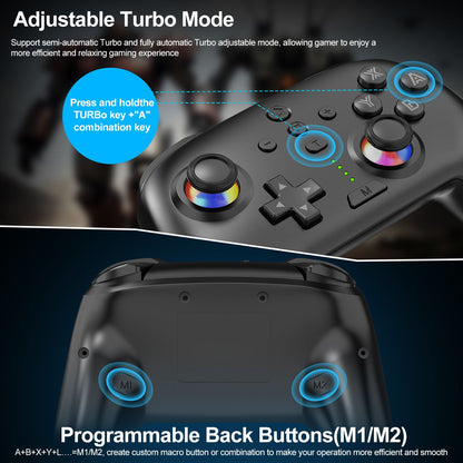 Switch Controllers, Wireless Switch Pro Controller Compatible with Switch/Switch Lite/Switch OLED, Programming Pro Controller Su