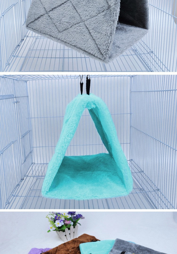 Gaiolas de Inverno para Pássaros de Estimação Papagaio Rede de Pelúcia Quente Tenda Cama Caverna Suspensa para Dormir e Chocar Acessórios para Pássaros