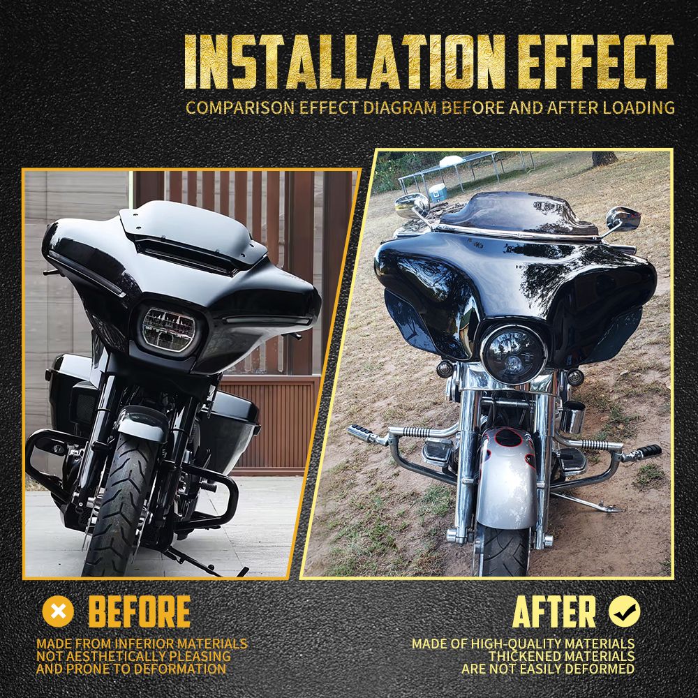 Capa Externa do Farol Dianteiro da Motocicleta para Harley Touring Street Glide Ultra Limited 2014 em diante Electra Glide CVO