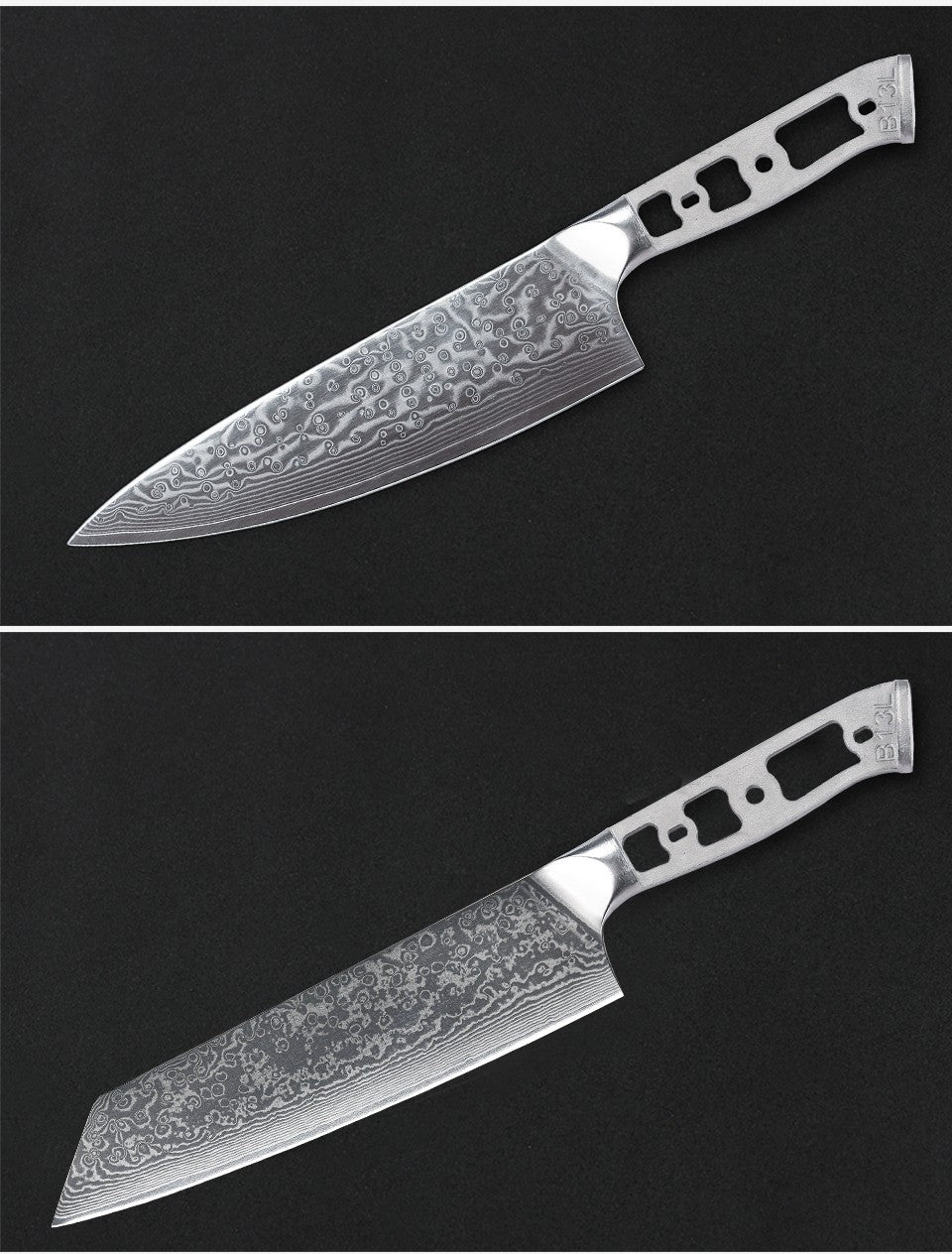 Lâmina Bruta para Facas de Cozinha TURWHO DIY, Aço Damasco 67 Camadas VG10, Faca Japonesa de Chef Santoku Kiritsuke para Fatiar e de Uso Geral