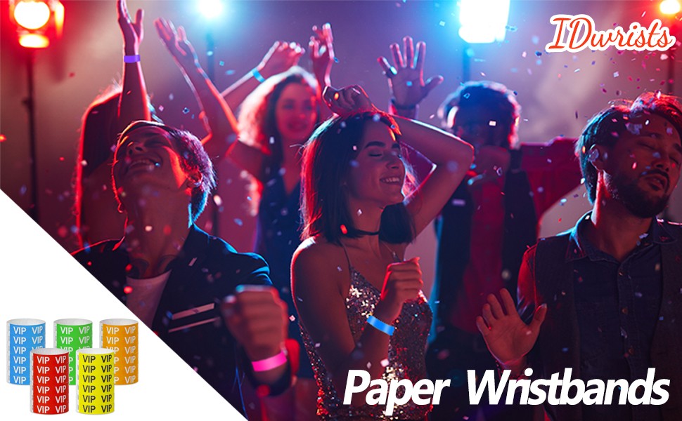 500 VIP Yellow Waterproof Paper Wristbands Lightweight Festival Event Identification Bracelets Party Favors