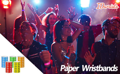 500 VIP Yellow Waterproof Paper Wristbands Lightweight Festival Event Identification Bracelets Party Favors