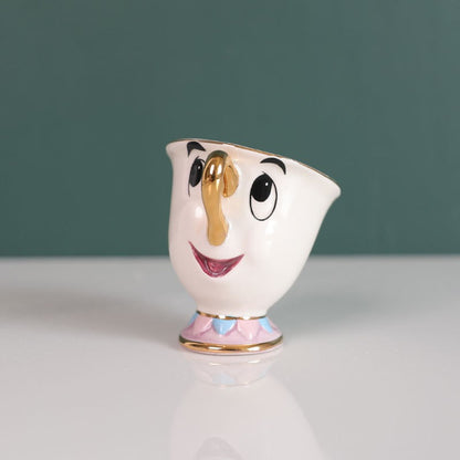 Bule De Chá Disney Desenho Animado A Bela E A Fera Bule De Café Caneca Sra Potts Xícara Chip Bule De Chá Um Conjunto De Chá Droshipping Presentes Fofos