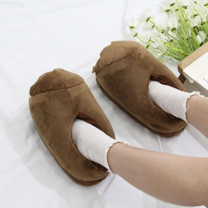 Presente surpresa de pantufas de algodão fofas do Harry Potter, quentes e grossas do casal Potter, de pelúcia de inverno para ambientes internos e sapatos respiráveis.