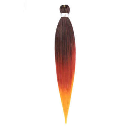Cabelo Sintético Trançado Pré-esticado Profissional Sem Coceira Fibra Que Sela Em Água Quente 30'' Ombre Textura Yaki Extensões de Cabelo para Trança