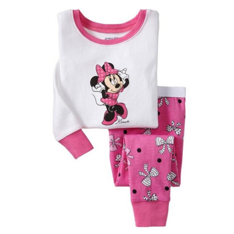 Kids Pajama Set Cotton Soft Print Minnie sets Loungewear Long Sleeve Pjs Sleepwear for Toddler Boys Girls nightgown