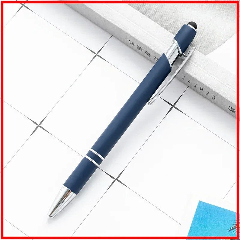 100 Pcs Light - Metal Capacitive Universal Touch Screen Stylus Ballpoint Pen Free Custom Logo Writing Stationery Office Gifts