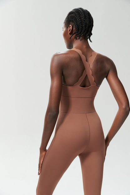 One-Piece Yoga Jumpsuit Women Gym Running Suit Super Soft Slim Fit Fitness Onesie Breathable High Stretch Workout Clothes Tights