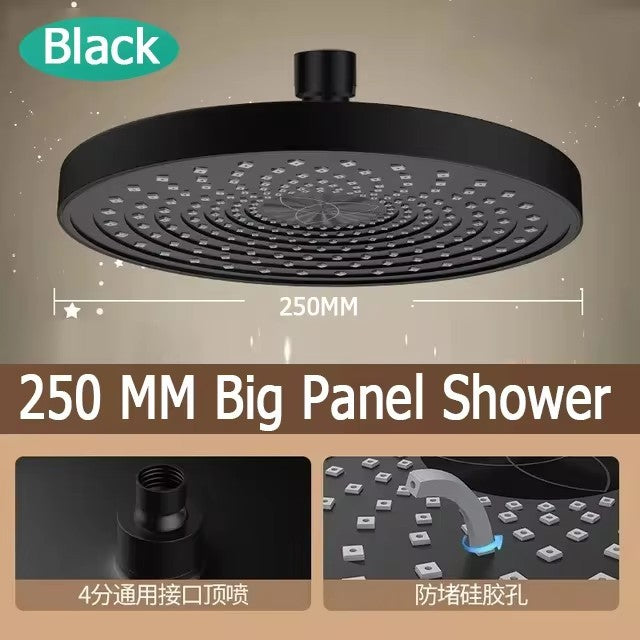 Novo Chuveiro de Teto Pressurizado de 25CM, Chuveiro de Teto de Grande Fluxo Supercharge ABS Grosso de Alta Pressão Tipo Chuva
