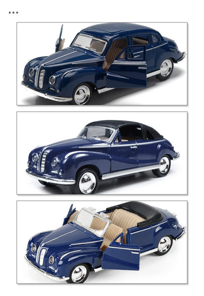 1:32 Alloy Diecast Mustang GT Classic Vintage Car Model Pull Back Car Miniature Vehicle Replica For Collection Gift for Kid