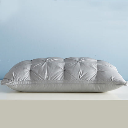 Liv-Esthete Noble White 100% Goose Down Pillow Sleep Gift Down-proof Queen King 100% Cotton White Neck Protection Bed Pillows
