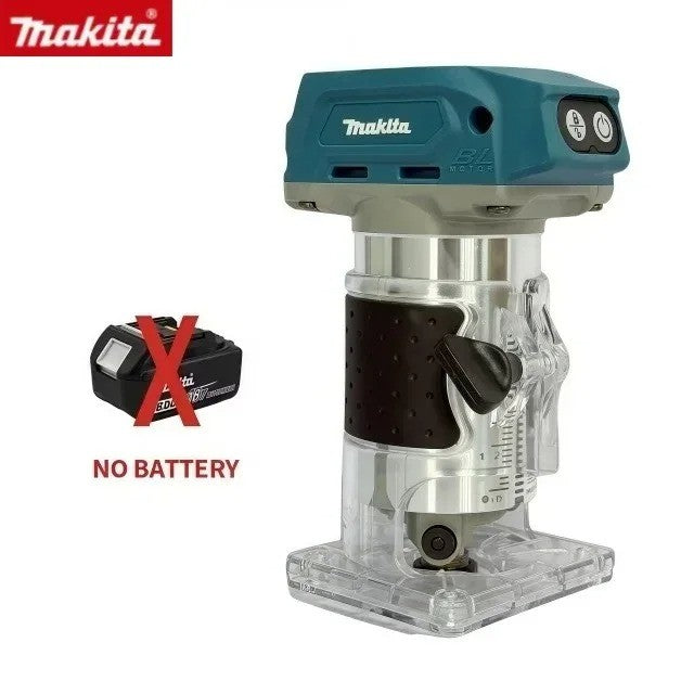 Makita DRT50 18V LXT Aparafusadora sem Fio, Motor sem Escovas, Ferramenta Profissional Recarregável para Entalhar e Fresar, Aparador de Bordas
