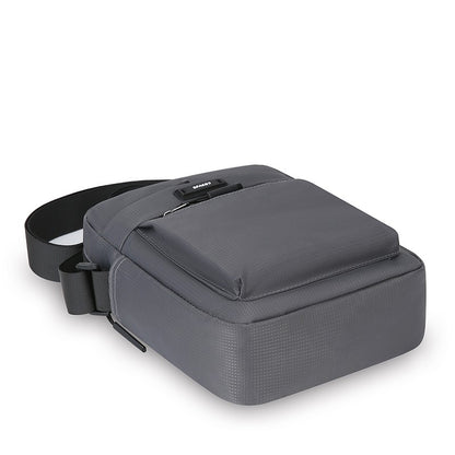 Men's Multifunctional Shoulder Bag Water-Resistant Briefcase Durable Oxford Cloth Business Tote with Multiple Compartments