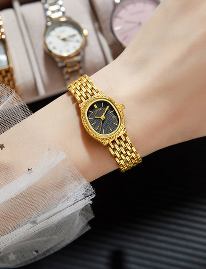 LIGE Golden Women Wristwatch Small Dial Ladies Gold Watch Bracelet Jewelry Quartz Lady Watch Compact Stylish Luxury Women Watch