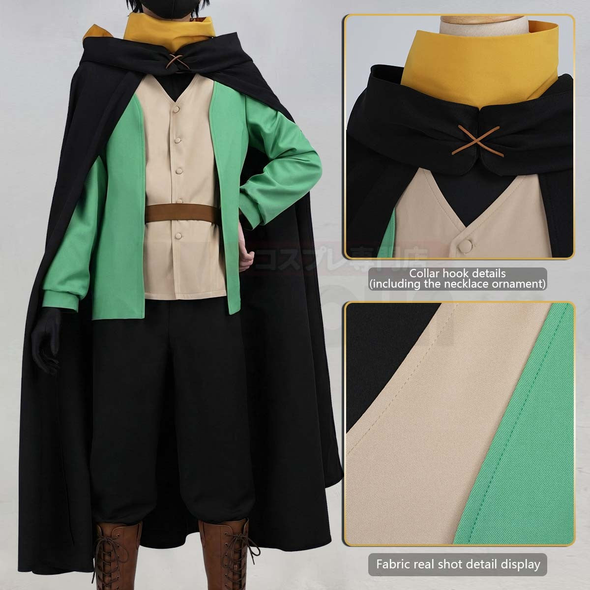 HOLOUN Zero Anime Natsuki Subaru Cosplay Costume Black Cloak Vest Pants Scarf Gloves Halloween Christams Convention XS-3XL
