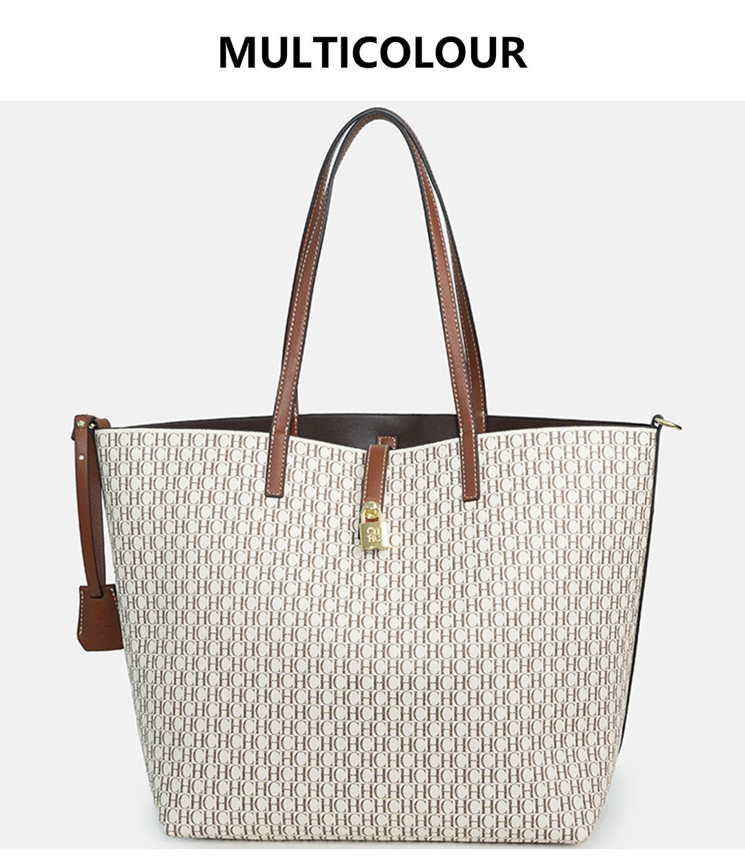 CH Elegant Light Luxury Practical With Bags Pure Color Simple Large Capacity Casual Resistant Brand Women's Bag Shoulder Bag