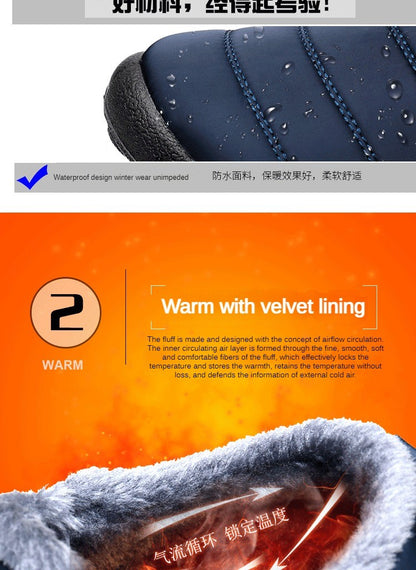 Botas Masculinas de Neve para Área Externa Sapatos Masculinos Botas de Inverno Masculinas Botas de Caminhada Cano Curto Botas Impermeáveis Masculinas Sapatos de Trabalho Calçados