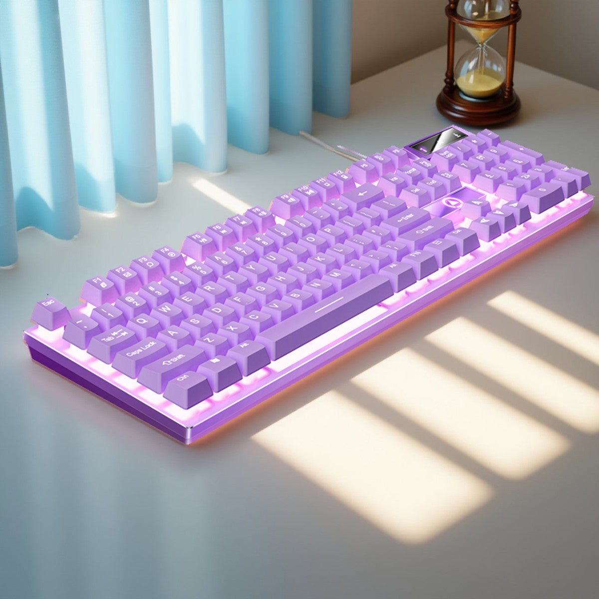 YINDIAO K500 Teclado com Fio para Jogos Notebook Desktops PC Acessórios de Escritório Teclados Gamer de Perfil Baixo com Teclado Numérico