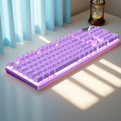 YINDIAO K500 Teclado com Fio para Jogos Notebook Desktops PC Acessórios de Escritório Teclados Gamer de Perfil Baixo com Teclado Numérico