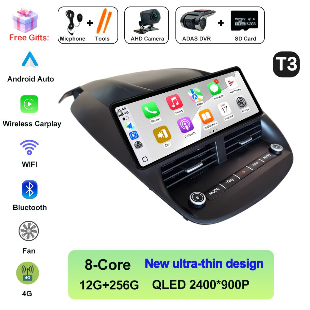 Android 14 Para Ford Kuga 2013-2018 Carplay Sem Fio Tela Multimídia Touch Screen Android Auto Unidade Central Navegação GPS BT DVR