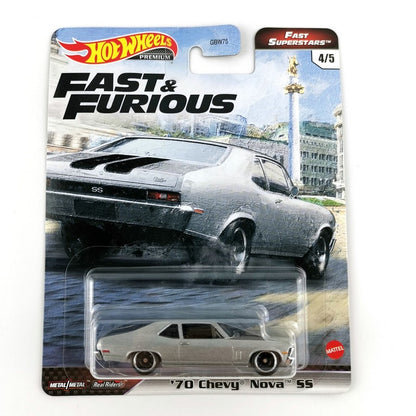 Hot Wheels Carros Velozes e Furiosos Nissan Skyline GTR BNR34 /Toyota GR Supra /Dodge Charger Coleção 1/64 Modelo Die-cast GBW75