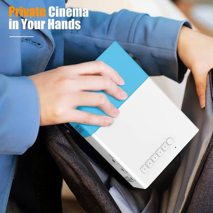 Supports HDMI, USB connection and uses high-definition projector YG300 home theater grade non occupying projector
