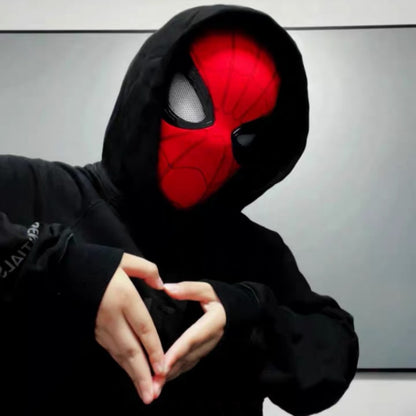 Promoção Máscara Capacete Homem-Aranha Espetacular da Marvel Colecionável Cosplay com Olhos Luminosos e Controle de Anel Elétrico