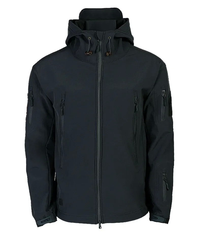2024 new Tactical Jacket Men Combat Soft Shell Jackets Techwear Windproof Waterproof Breathable Fleece Thermal Hooded Coats