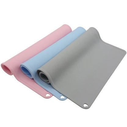 High Quality Waterproof Non-slip Pet Mat Dog Feeding Pad Easy To Clean Silicone Pet Food Mat, Table Mat, Large Placemat