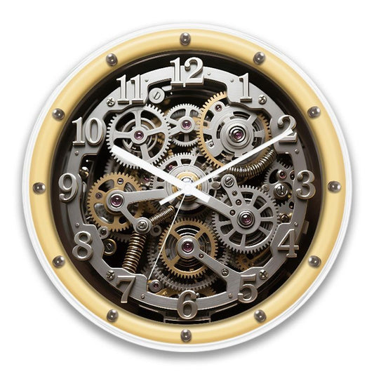 A European-style Retro Clock That Imitates A Mechanical Feel A Wall Clock for Home Use in The Living Room