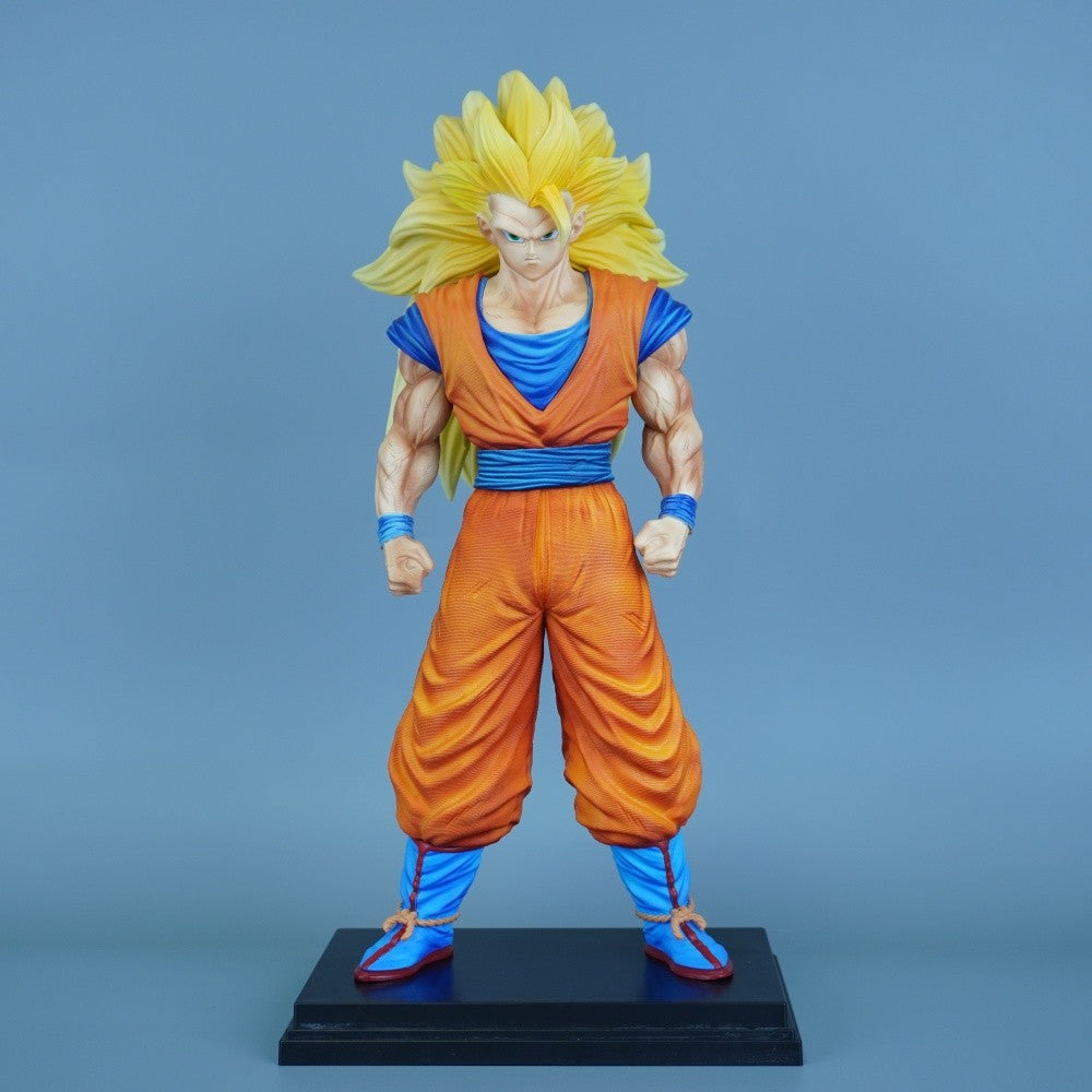 31.5cm/12.4in Anime Dragon Ball Figure Super Saiyan 3 Goku Action Figures Pvc Statue Desktop Ornamen Collection Model Toys Gifts