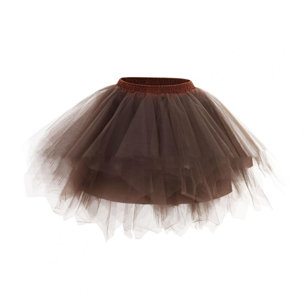Women's Tulle Skirt 1950s Vintage Skirts Adult Ballet Crinoline Tulle Skirt Fluffy Princess Petticoat Underskirt Dancing Dress