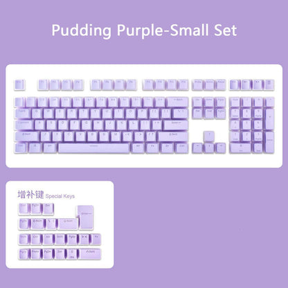 129 Teclas Pudding Keycaps Perfil OEM PBT Double Shot Keycap Para Teclado Mecânico Mx Switch Layout ISO Teclas retroiluminadas RGB
