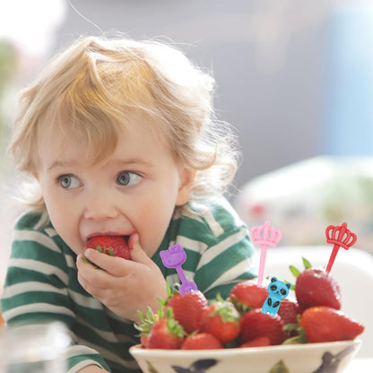 Garfo de Frutas Mini de 48-104 Peças Para Crianças Garfos Fofos de Lanche Palitos de Dente Acessórios de Caixa de Bento Divisórias de Silicone Para Lancheira