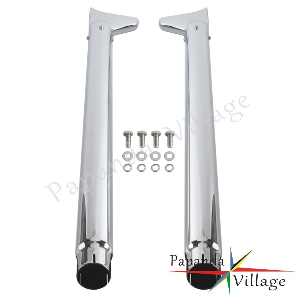Old School Chrome 33/36/39/42 inch Fishtail Exhaust Mufflers For Harley Softail FLS FLSS FXSTDI  FXCW  FLSTFBS 2007 - 2017