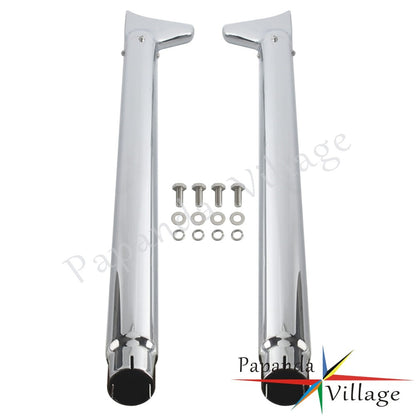 Old School Chrome 33/36/39/42 inch Fishtail Exhaust Mufflers For Harley Softail FLS FLSS FXSTDI  FXCW  FLSTFBS 2007 - 2017