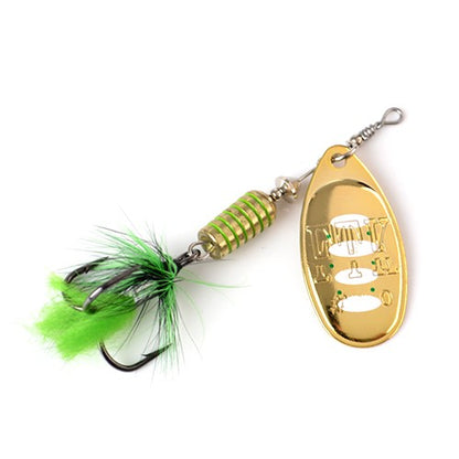 Isca de Pesca FTK Spinner Bait Colher 1pc Pena Isca para Água Salgada Acessórios Anzol Triplo Metal Isca Dura Wobblers Tackle