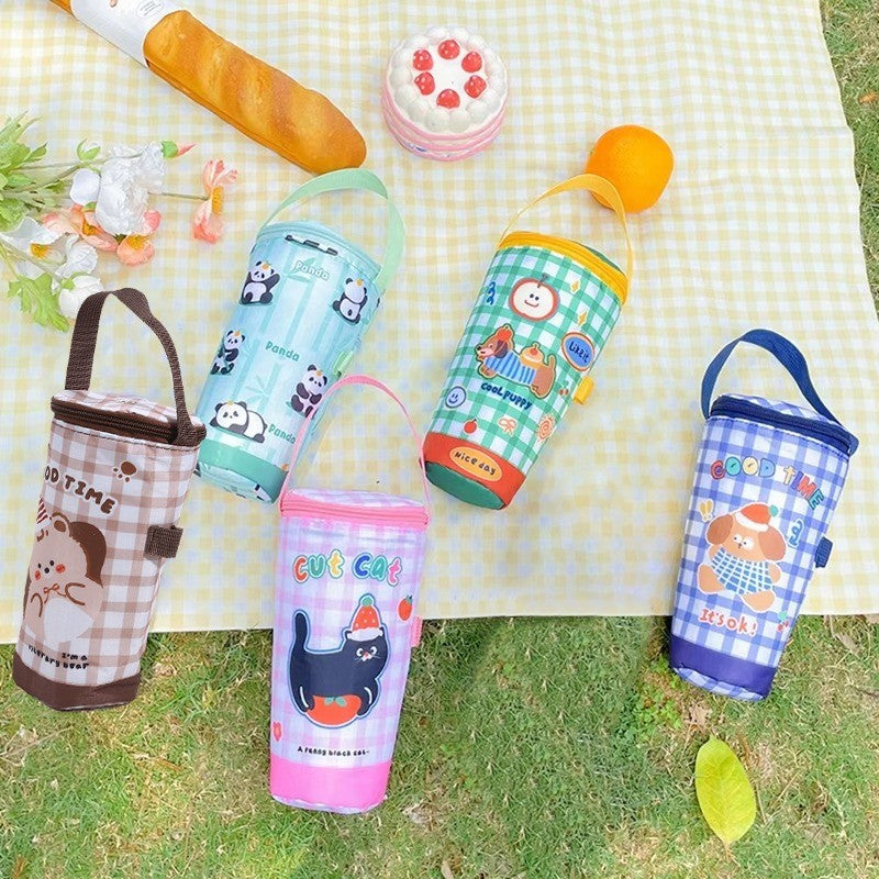 Baby Milk Bottle Insulation Bags Cartoon Portable Waterproof Feeding Bottle Thermal Bag Milk Warmer Cooler Stroller Hang Bags