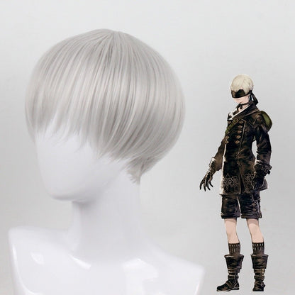 Anime Nier Automata Cosplay 9S Yorha 2B Cosplay Suit Male Women Outfit Wig Disguise Costume Plus Size Fancy Party Black Dress