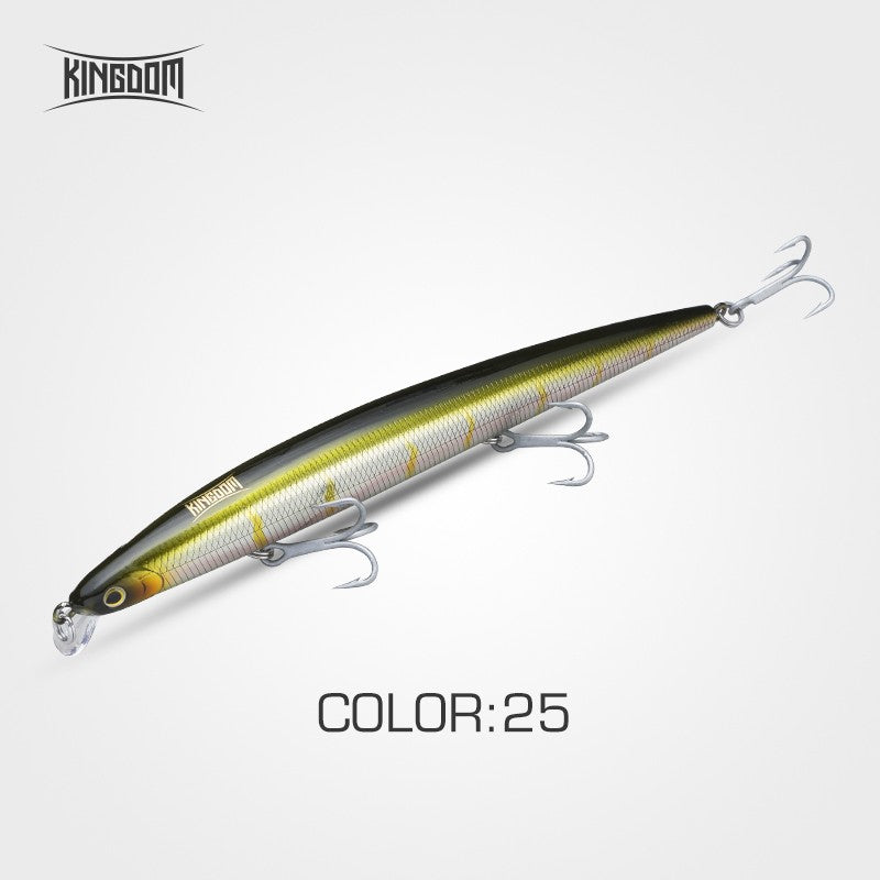 Kingdom Long Casting Fishing Lure 14.5g 19g 29g Floating Slow Sinking Minnow Wobbler Artificial Hard Bait Jerkbaits Seabass Pike