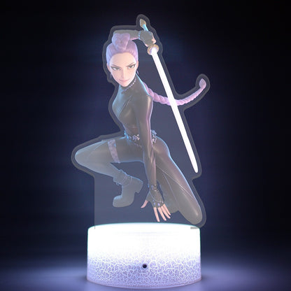 KPop K-POP Demon Hunters Kawaii Zoe Mira Rumi Saja Boys Superstar Monochrome Light Remote Control 16 Color Light Night Light