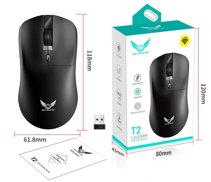 2.4G Wireless Mouse Ergonomic Adjustable 800-1200-1600 DPI Lightweight Rechargeable Office Gaming Mice For PC/Laptop/Macbook Pro