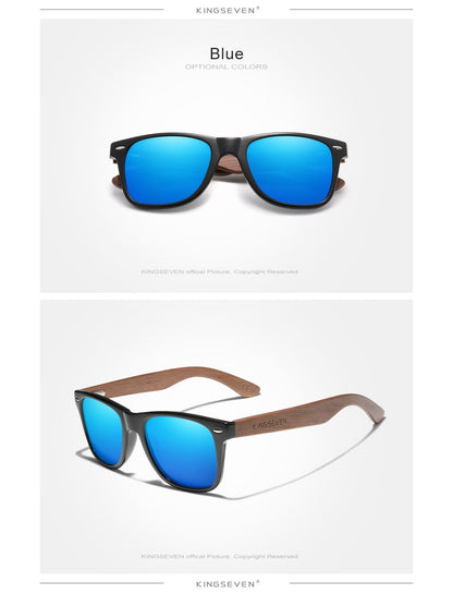 KINGSEVEN Brand 2023 Fashion Handmade Natural Wooden Sunglasses For Men Women Polarized Sun Glasses UV400 Mirror Male Eyewear