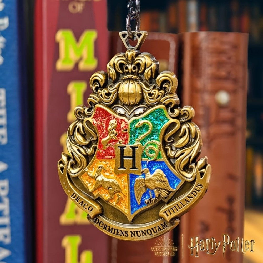 Chaveiros Em Metal Com Emblema Em Relevo Autênticos Harry Potter Adereços De Cosplay Filmes Televisão Periféricos Mochila Enfeites Pendurados Presentes