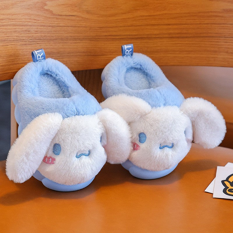 Lovely Cottonslippers Popular Design Cartoon Cottom Shoes Children's Fashion Cute Fall Winter Warmth Plush Slippers Girls Shoes