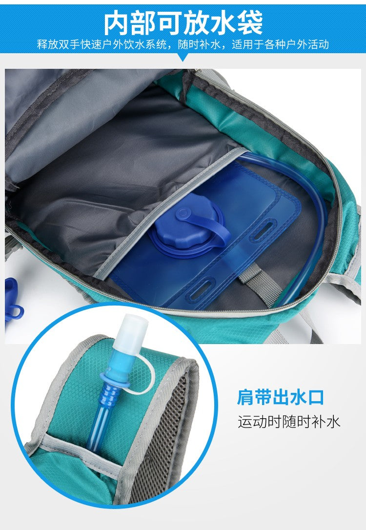 Outdoor mountaineering and cycling travel backpack, multifunctional waterproof nylon bag, suitable for men and women