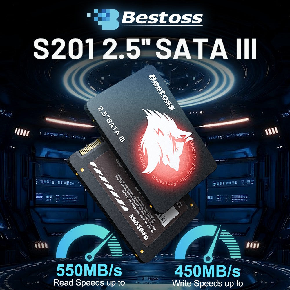 Bestoss SSD 2,5 polegadas Sata 3.0 120GB 128GB 240GB 256GB 480GB 512GB 1TB 2TB Disco Rígido Solid State Drives para PC/Laptop