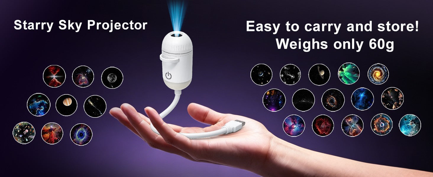 2-in-1 USB Ambient Light For Large Range Projection Atmosphere Multiple Scenes Adjustable Focus Distance Night Lighting Function