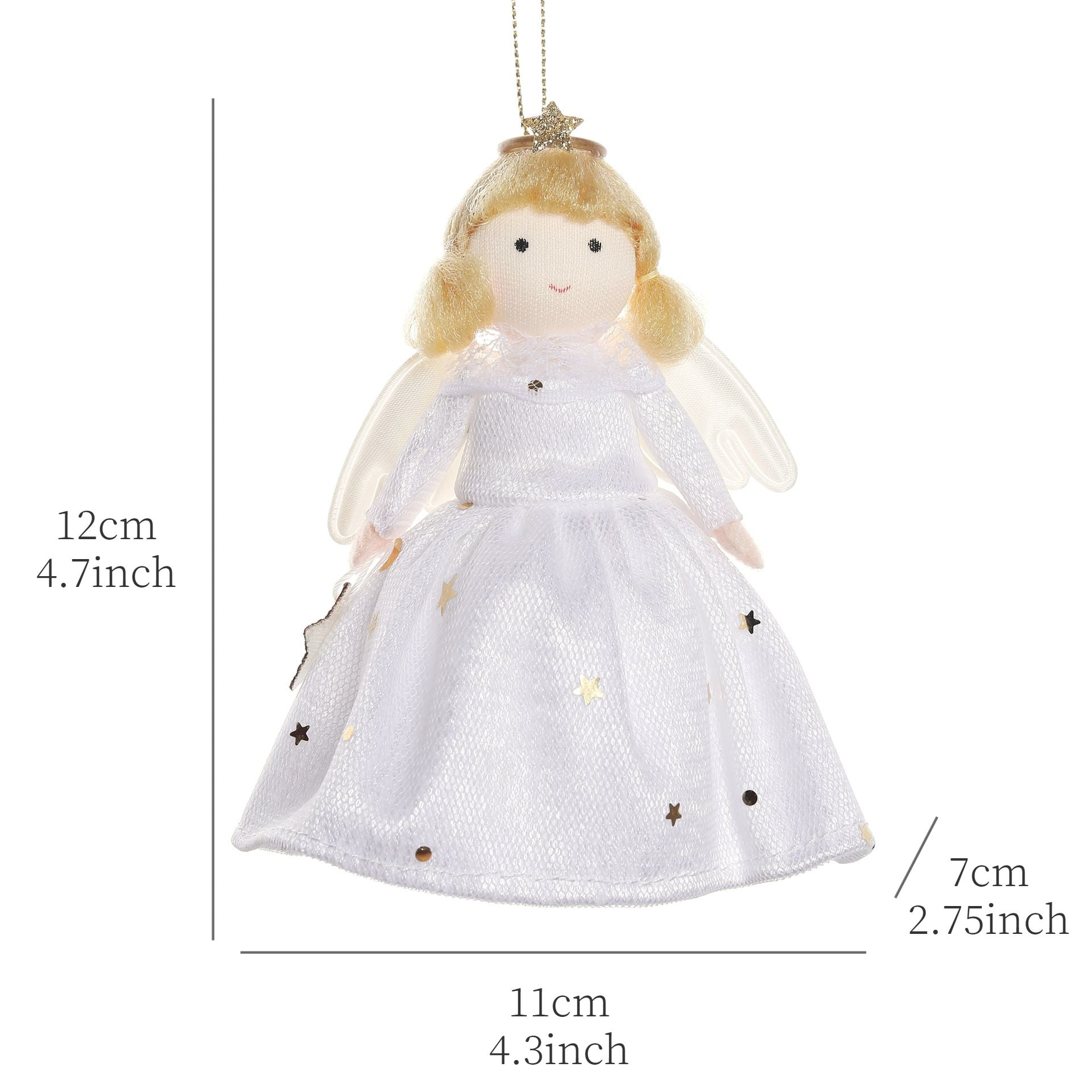 2024 New Year Gift Cute Christmas Angel Doll Xmas Tree Ornament Noel Deco Christmas Decoration for Home Natal Navidad 2023 Decor