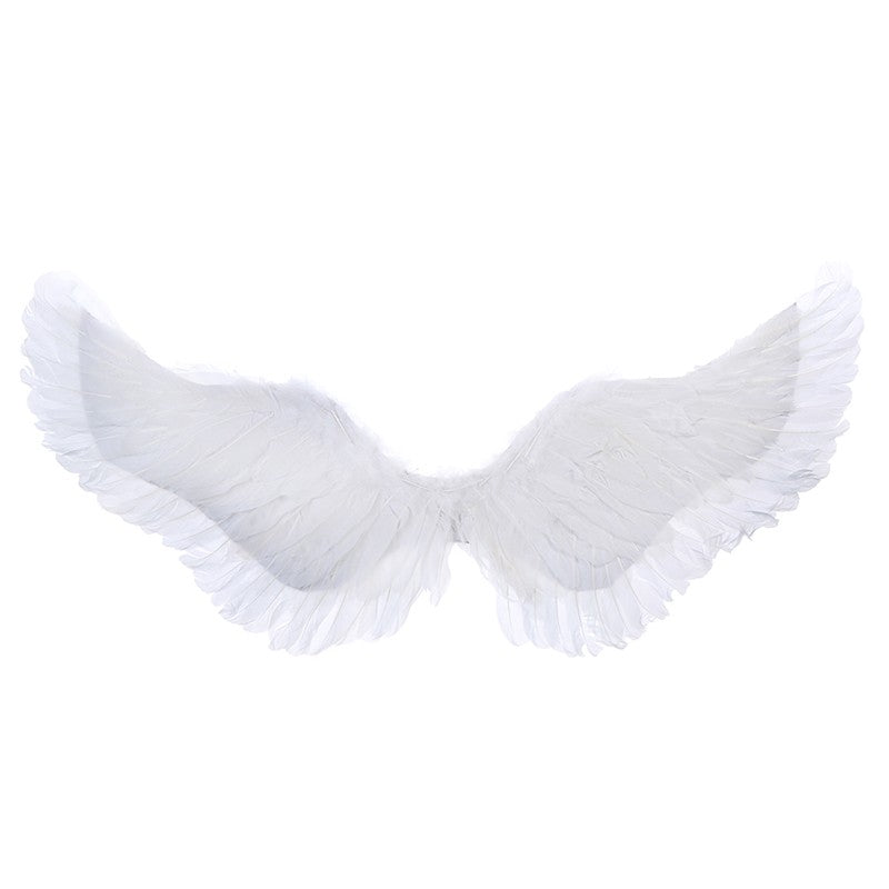 Kids Adult Party Swallow White Angel Feather Wings Halo Magic Wands Cosplay Elastic Straps Wedding Halloween Christmas Birthday
